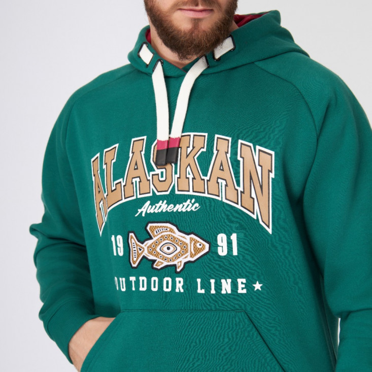 Толстовка Alaskan Promo Hoodie зеленый  M