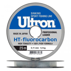 ULTRON HT-Fluorocarbon, 25, 100 м, прозрачная (0,12 мм, 1,4 кг, 25 м) ULTRON HT-Fluorocarbon, 25, 100 м, прозрачная (0,12 мм, 1,4 кг, 25 м)